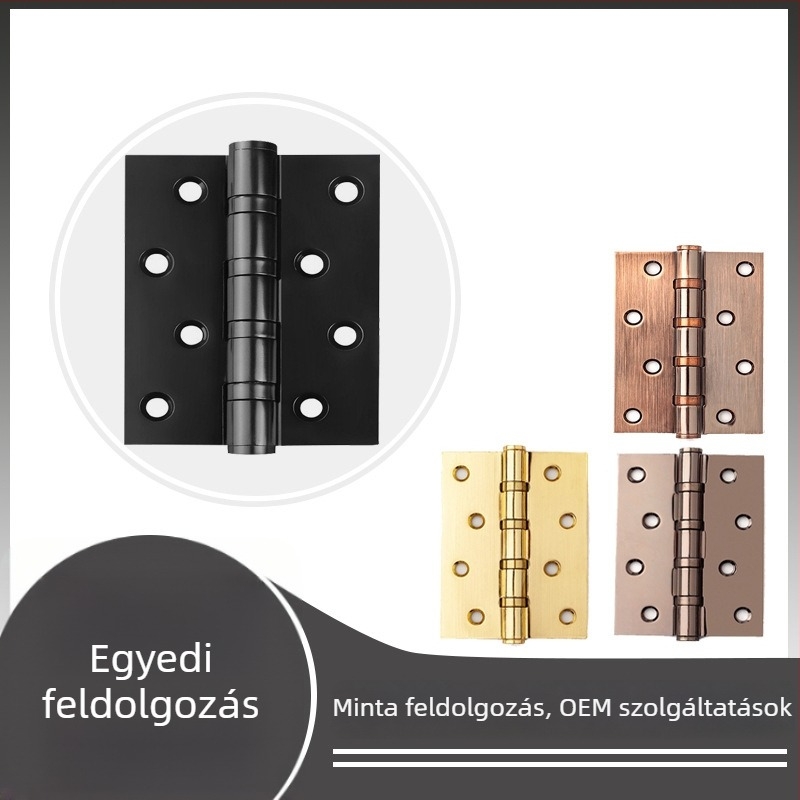 Személyre szabható vasból készült H-formájú ajtózsanér, modell N0003, felületi kezelés: elektropolírozás és bevonat, modern minimalista stílus