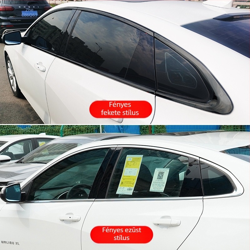 Ablakdekoráció fényes csíkokkal Chevrolet Malibu XL-hez, testreszabás nélkül