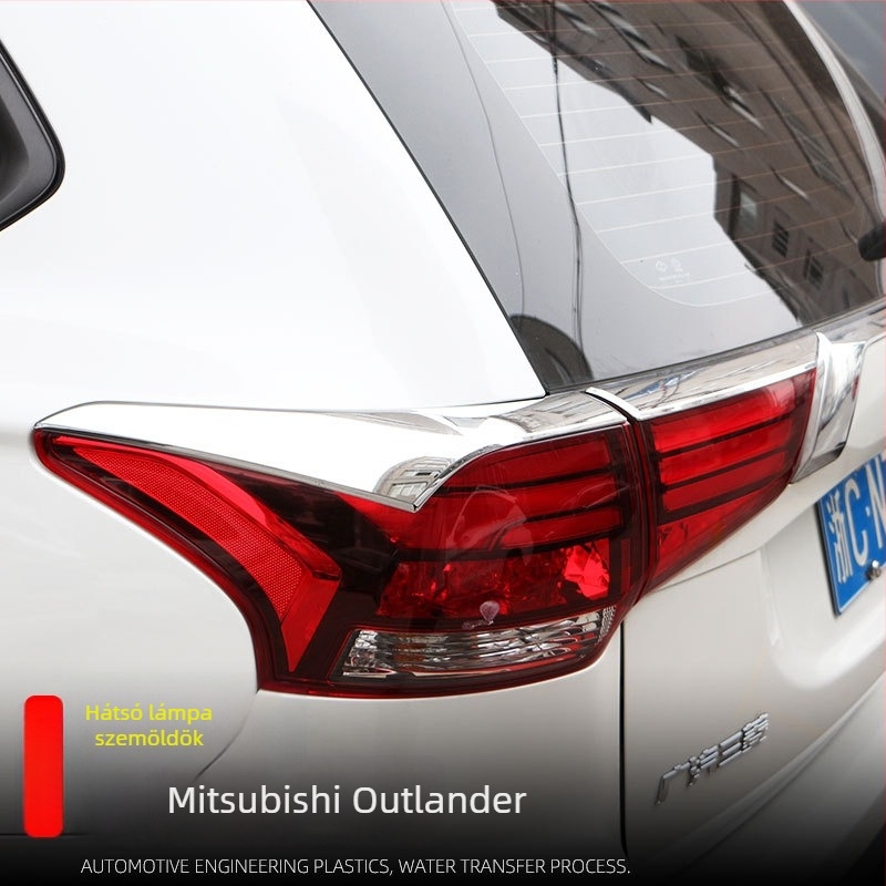 Xiao Le Wang ABS hátsó lámpa szemöldök díszléc Mitsubishi Outlanderhez (16-22)