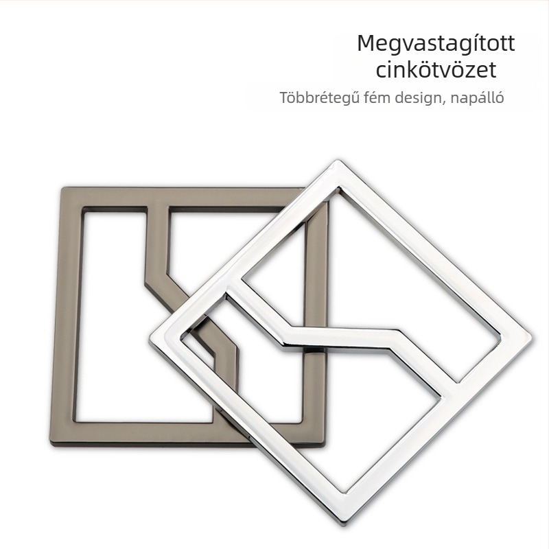 Autó karosszéria matricák | Fémes 3D elektroplakált logó a háromszög alakú ablaknál; Anyag: 3D sztereó matricák; Mintázat: Brand LOGO; Szerelés: ragasztó típus