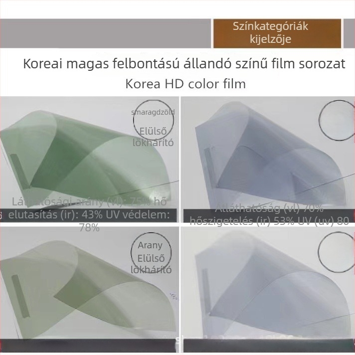 Autóüveg tintafilm hőszigeteléssel és UV-védelemmel, robbanásbiztos, teljes autón lefedéséhez szükséges tekercs