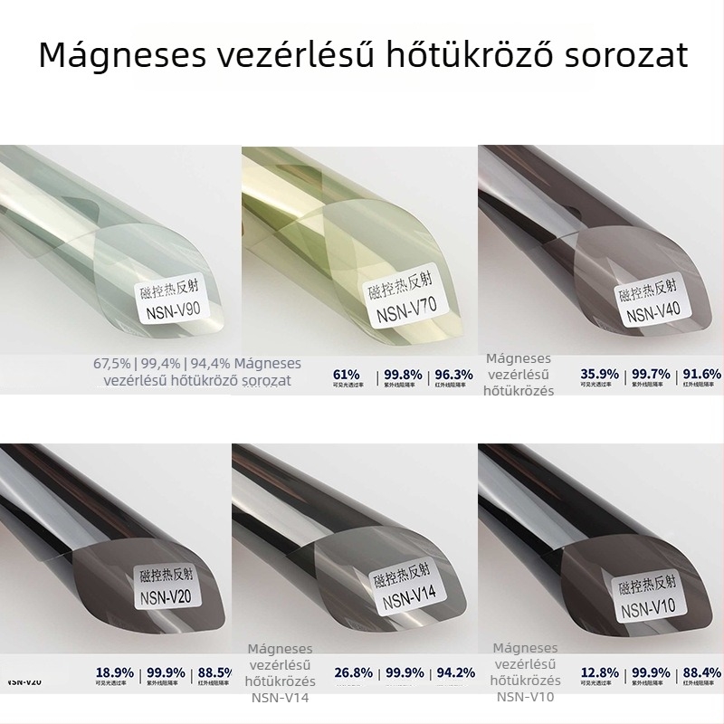 Autóüveg tintafilm hőszigeteléssel és UV-védelemmel, robbanásbiztos, teljes autón lefedéséhez szükséges tekercs