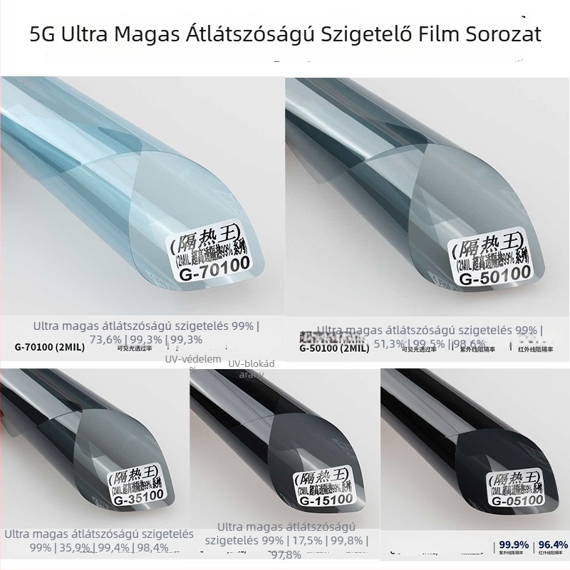Autóüveg tintafilm hőszigeteléssel és UV-védelemmel, robbanásbiztos, teljes autón lefedéséhez szükséges tekercs