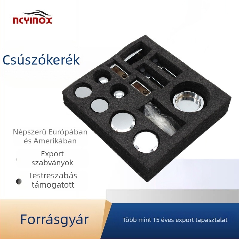 NCY-A02Z Cinkötvözetből készült csúszóajtó görgő fürdőszobai üvegajtóhoz, kis fogantyúval