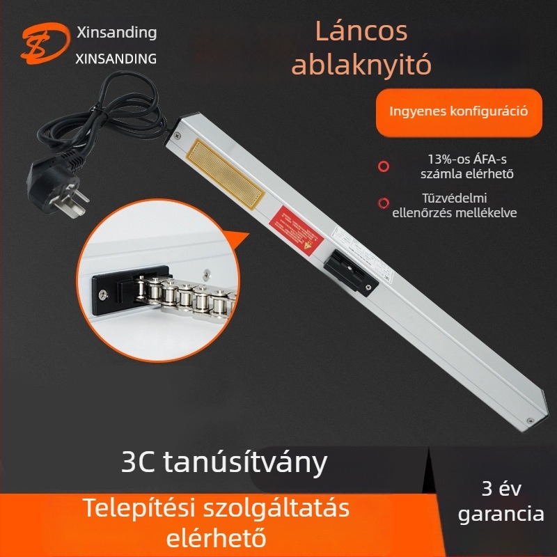 Intelligens elektromos ablaknyitó távirányítással, lánc típusú tetőablak-vezérlés, tűz- és füstkibocsátó funkció