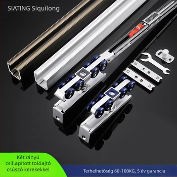 Kétirányú ütéscsillapító függő kerék tolóajtókhoz – Cinkötvözet; Modell: 4-27; Teherbírás 60–100 kg; Fa ajtókhoz; Márka: SITAING