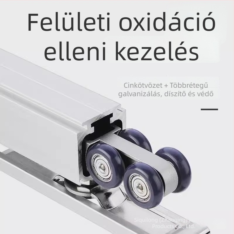 Kétirányú ütéscsillapító függő kerék tolóajtókhoz – Cinkötvözet; Modell: 4-27; Teherbírás 60–100 kg; Fa ajtókhoz; Márka: SITAING