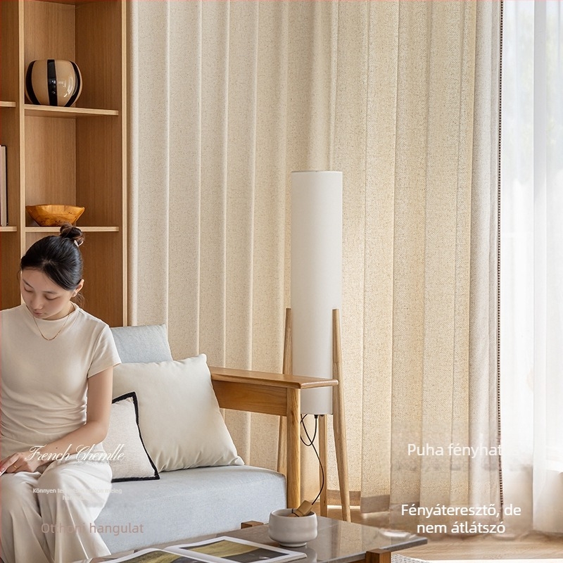 Japán stílusú ablakfüggöny, poliészter keverék anyag, félárnyékoló hatású, készre szerelve kampókkal, testreszabható