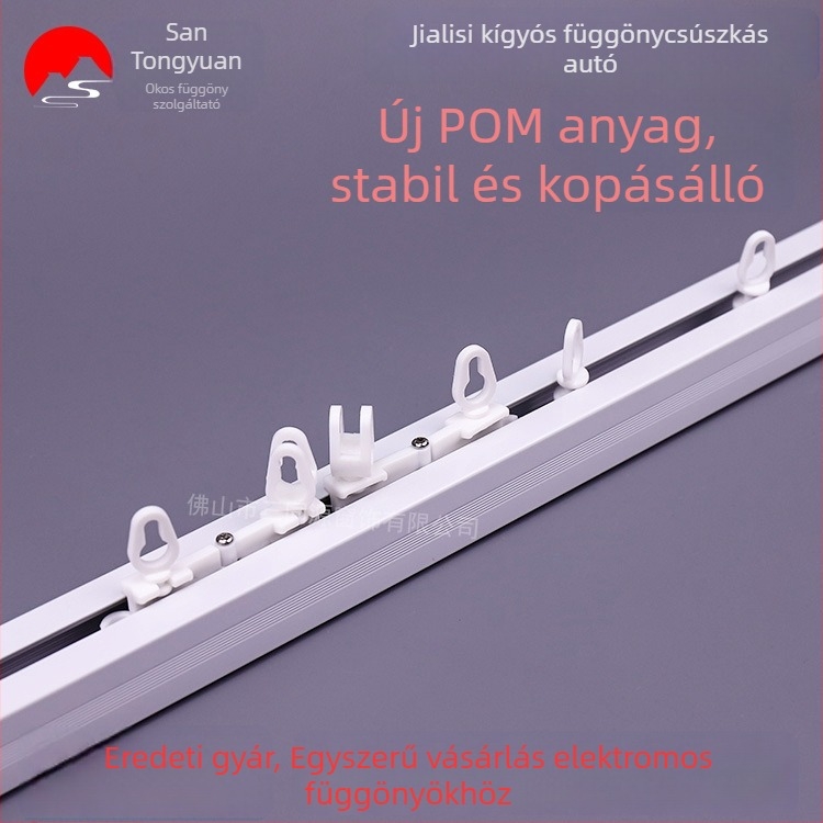Kígyófüggöny csúszó, POM anyag, Three Homogeneous márka, modern minimalist design, kompatibilis a Jialis sínnel