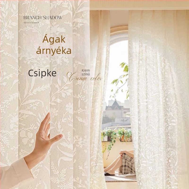 Moon Shadow Gauze Ablakfüggöny – Légző Poliészter, Modern Minimalista Stílus, Testreszabható, Nappali, Hálószoba, Étkező, Erkély