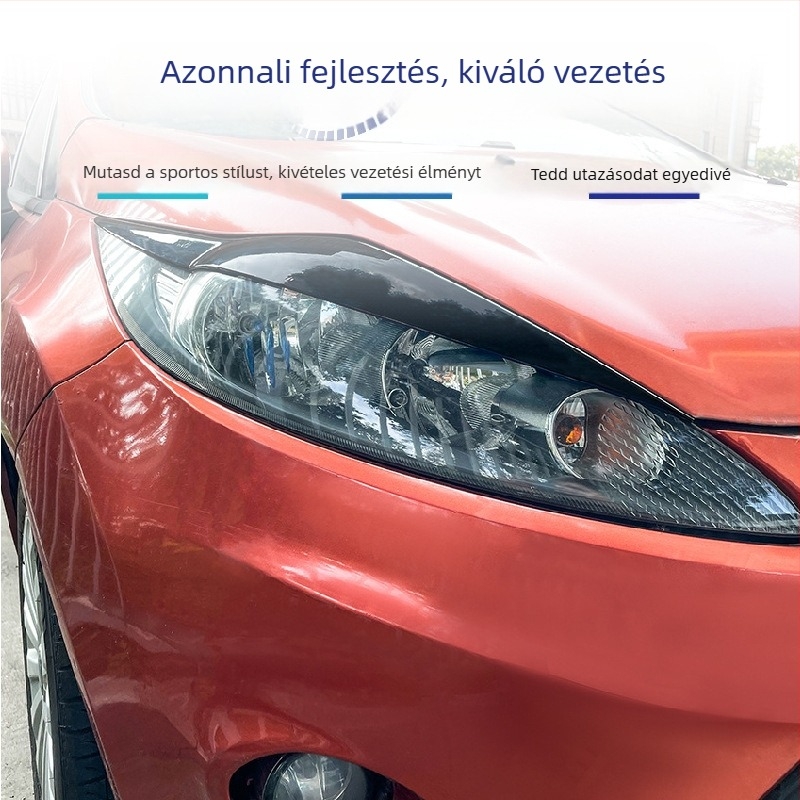 AMP-Z ABS Autó lámpa szemöldök matrica Ford Fiesta Mk6/Mk7 (2008-2012) – ragasztásos felszerelés