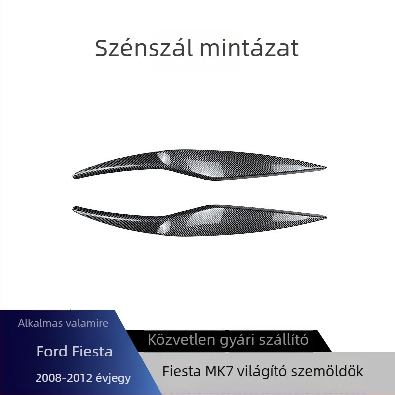 AMP-Z ABS Autó lámpa szemöldök matrica Ford Fiesta Mk6/Mk7 (2008-2012) – ragasztásos felszerelés