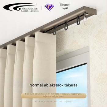 405 ívelt láthatatlan függöny sín — alumínium ötvözet — modell 405 — márka Curved Trails — modern minimalista stílus