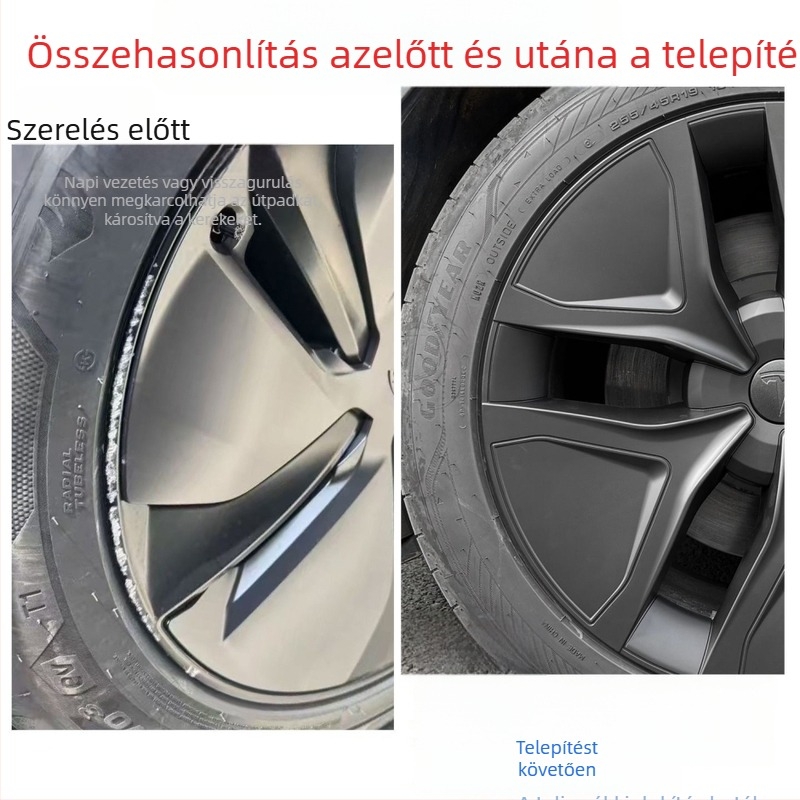 Mi yan műanyag agyfedél Tesla Model Y-hez, testreszabható, kerékvédő sapkák