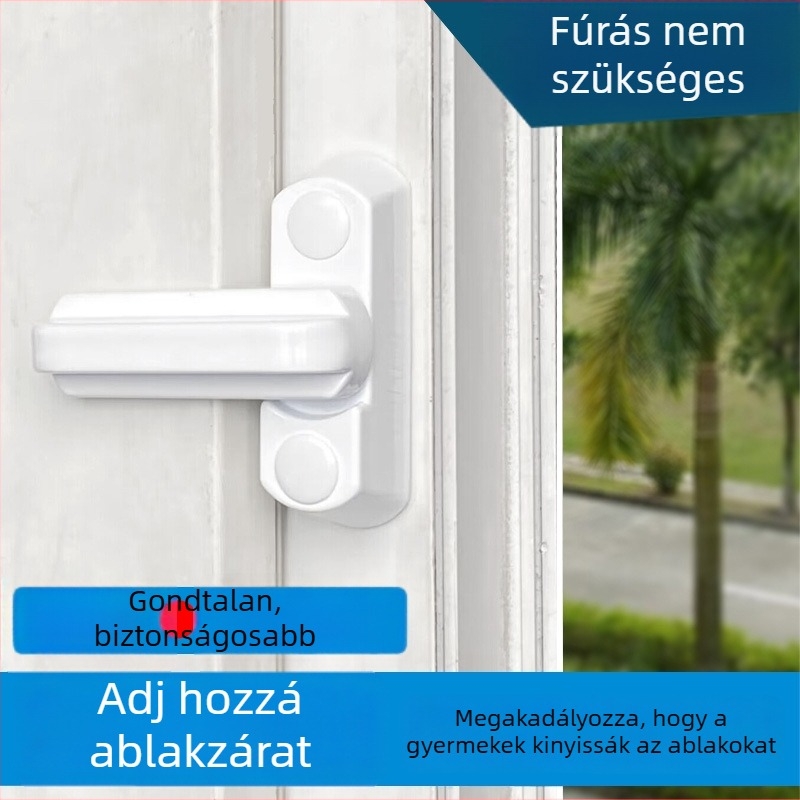 Crescent zár ajtókhoz és ablakokhoz – műanyag ajtó- és ablakvédő zár, modell Door and Window Protection Lock, modern egyszerű stílus