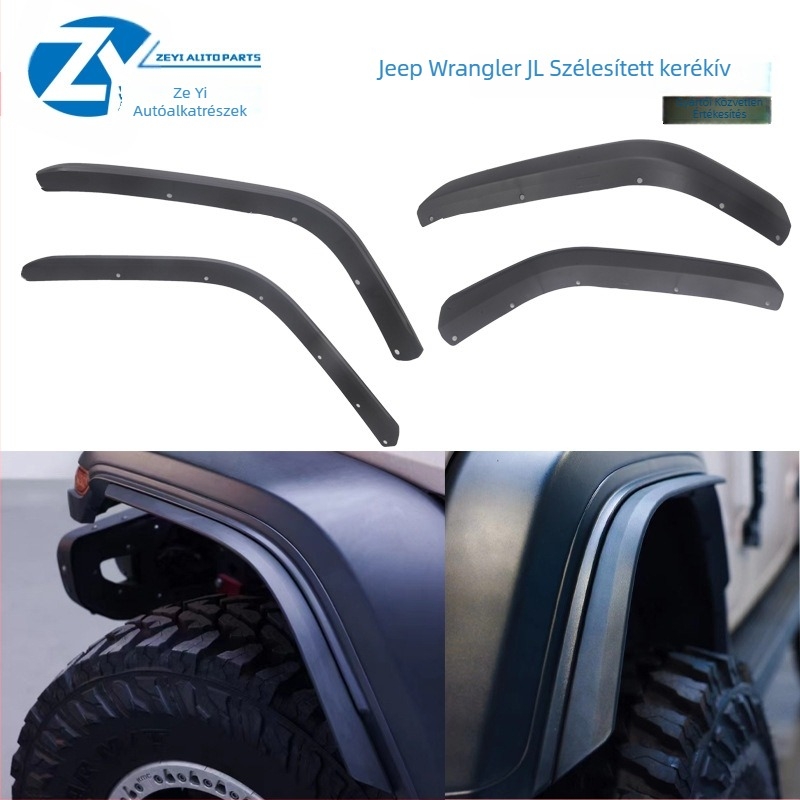 Wrangler JL/JT (2018+) szélesített kerékív sárvédő, vízálló fröcskölés elleni védelem, műanyagból, testre szabható