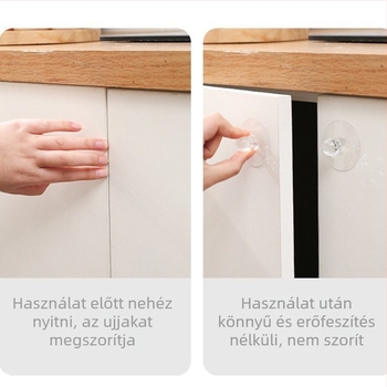 Rejtett szekrényajtó fogantyú – vákuumos, kis modell; műanyag, modern minimál stílus