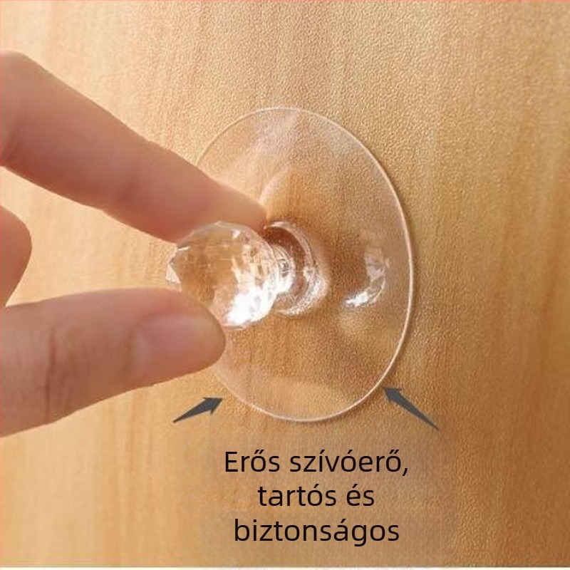 Rejtett szekrényajtó fogantyú – vákuumos, kis modell; műanyag, modern minimál stílus