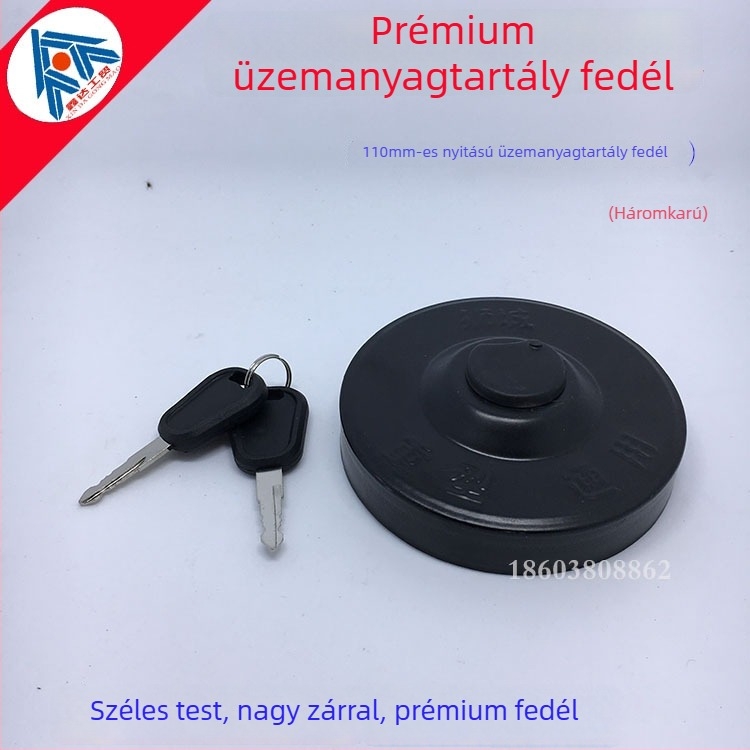 Autó üzemanyag-tank feltöltőnyak alumíniumból – háromágú alumínium nyak, változó átmérő, tartalmaz zárható és záratlan sapkát