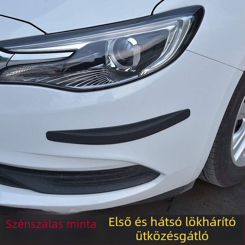 Szénszálas mintázatú elülső és hátsó lökhárító védőcsík, ütközés- és karcolásálló (Márka: Magic easy; Modell: 018; Típus: Lökhárító; Kompatibilitás: Univerzális)