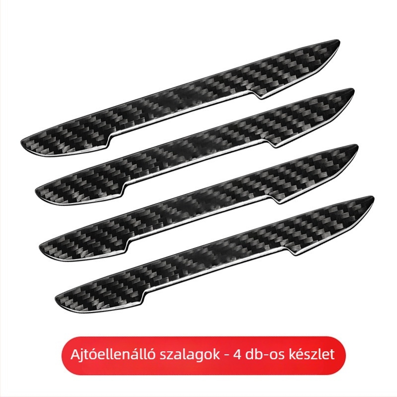 Autó karosszéria ütközésgátló csík | Ajtó él védő film karbon szálas hatással | Anyag Epoxy PVC | Márka Rollsky | Univerzális kompatibilitás