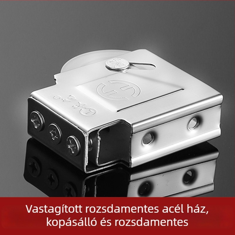 90-es görgő alumínium ajtókhoz és ablakokhoz; rozsdamentes ház, réz tengely, nylon kerék; külső Ø43 mm, tengely Ø10 mm, maximális teher 55 kg