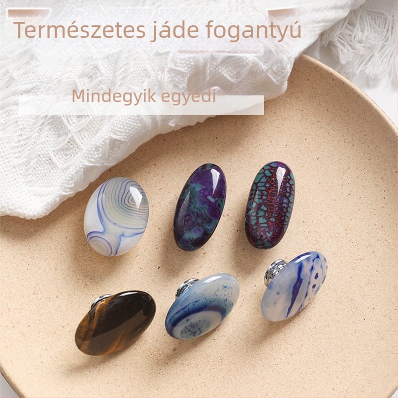 Achát lemezből készült szekrényajtó fogantyú, alumíniumötvözet, kristályhatású fogantyú, kiváló minőségű könnyű luxus stílus