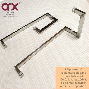 Ajtófogantyú üveg/fa/alumínium keretes és csúszó ajtókhoz – 304 rozsdamentes acél, tükörfényes felület, modell Q-2209, modern minimalista stílus