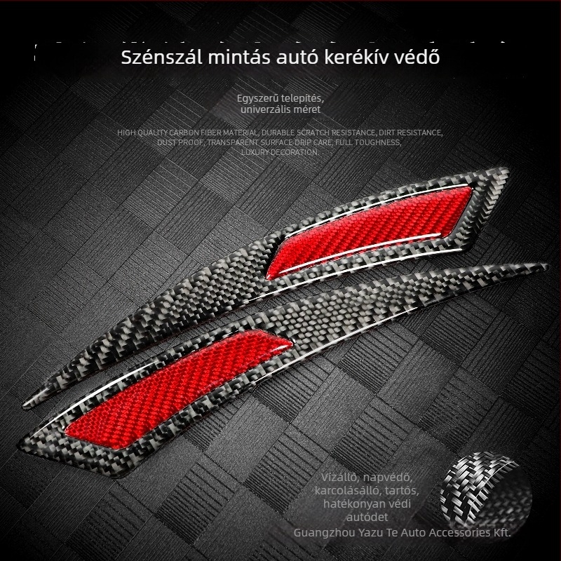 Ütközés elleni kerékív matrica - szénszálas, univerzális modell DJFT016, testreszabható