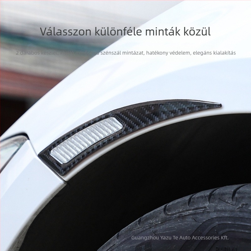 Ütközés elleni kerékív matrica - szénszálas, univerzális modell DJFT016, testreszabható