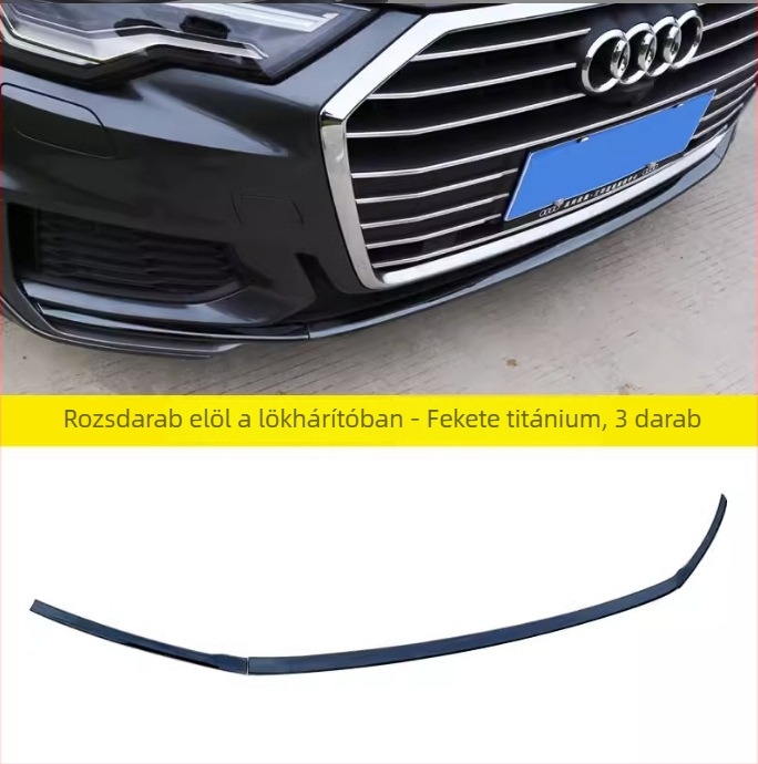 Audi A6L 19-25-ös autókarosszéria matrica - rozsdamentes acél és ABS, ragasztóval történő felszerelés, dekoratív hátsó ajtófedél sáv és csomagtartóablak védelem
