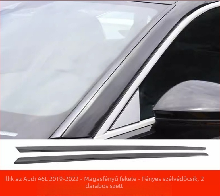 Audi A6L 19-25-ös autókarosszéria matrica - rozsdamentes acél és ABS, ragasztóval történő felszerelés, dekoratív hátsó ajtófedél sáv és csomagtartóablak védelem