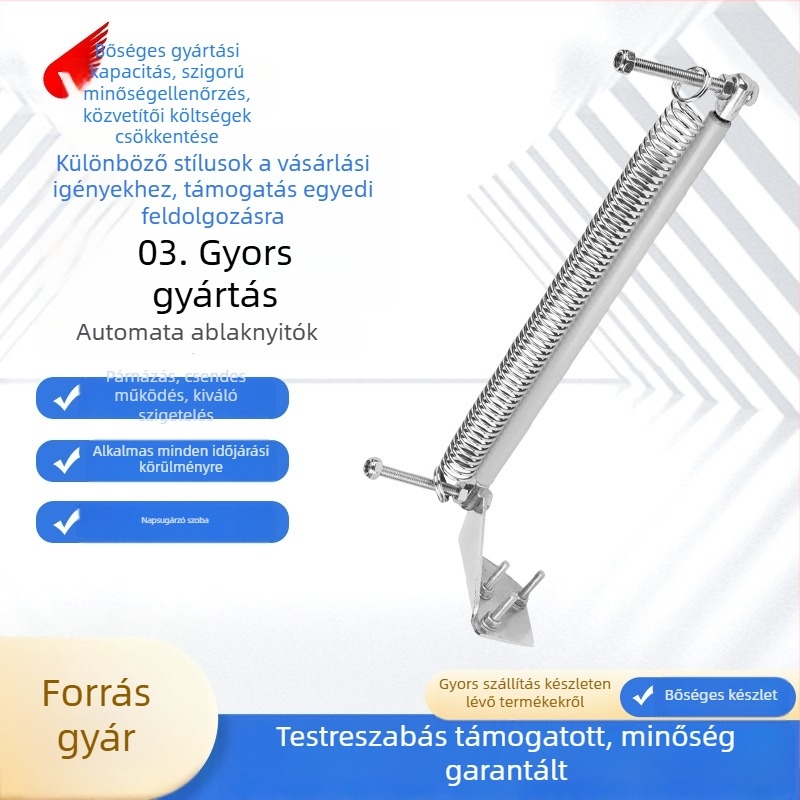 Hőmérséklet-szabályozású ablaknyitó üvegházhoz, alumínium test, modell Ypt-007, stílus: Új kínai stílus, márka Excellent product