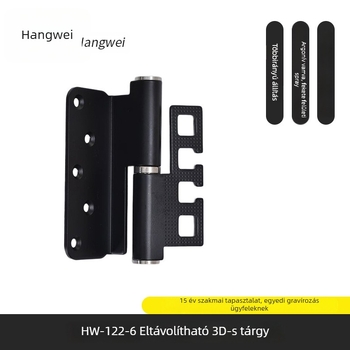 HW-122-6 Kihajtható 3D gravitációs ajtózsanér, vasból, felület műanyag permetezéssel, Hangwei, modern minimalista stílus