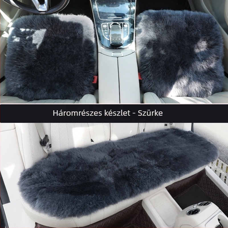 Autóülés párna, sík, minimalista stílus, gyapjú felület, szivacs töltet, téli használatra