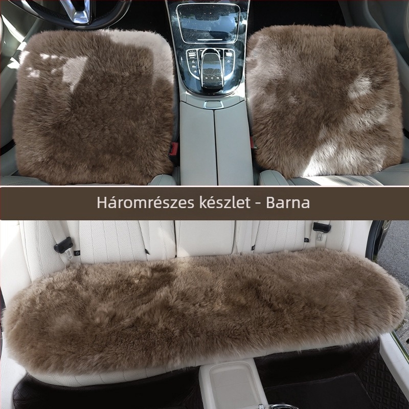 Autóülés párna, sík, minimalista stílus, gyapjú felület, szivacs töltet, téli használatra