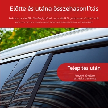Autóablak krómozott keret díszítő matrica, univerzális illeszkedés, márka Ai car club, anyag: Egyéb, testreszabás nélkül