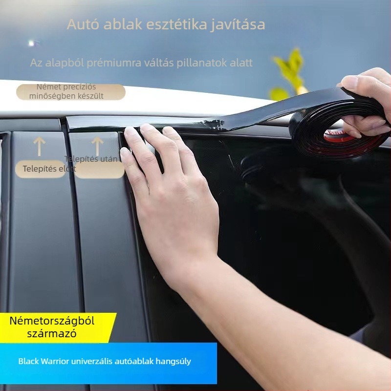 Autóablak krómozott keret díszítő matrica, univerzális illeszkedés, márka Ai car club, anyag: Egyéb, testreszabás nélkül
