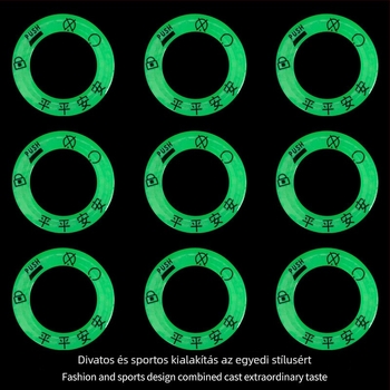 Reflektív fénylő kulcstartó matrica autóhoz — vákuumos rögzítés, szövegminta
