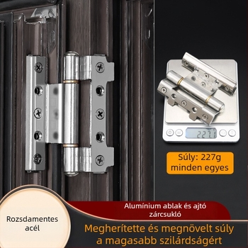 Rozsdamentes acél pánt alumínium ötvözetű ajtók és ablakokhoz, polírozott felület, európai szabvány, modell FLB-HY01