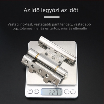 Rozsdamentes acél pánt alumínium ötvözetű ajtók és ablakokhoz, polírozott felület, európai szabvány, modell FLB-HY01