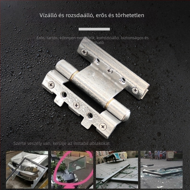 Rozsdamentes acél pánt alumínium ötvözetű ajtók és ablakokhoz, polírozott felület, európai szabvány, modell FLB-HY01