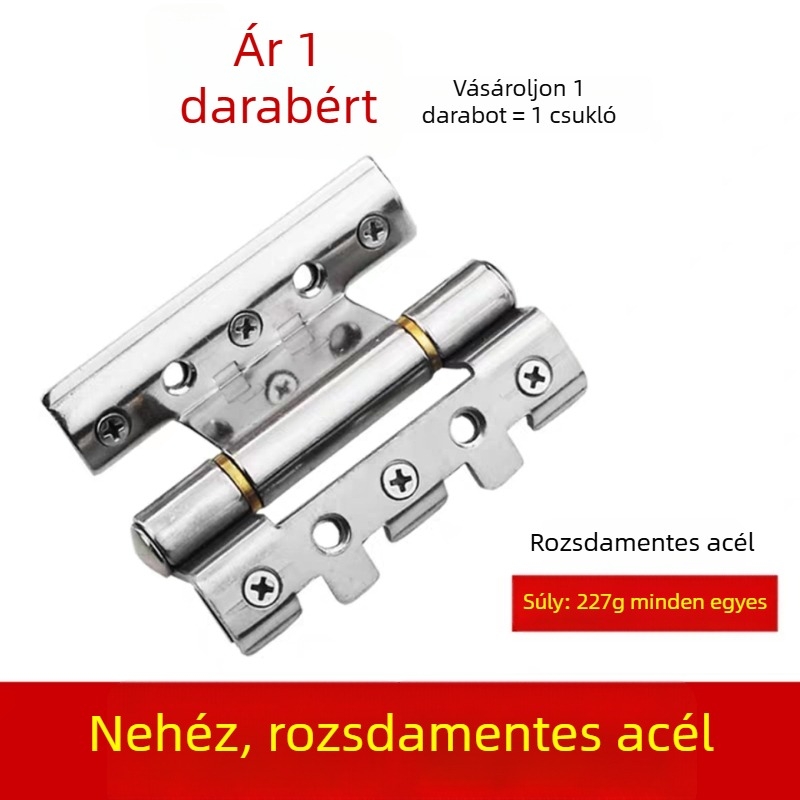 Rozsdamentes acél pánt alumínium ötvözetű ajtók és ablakokhoz, polírozott felület, európai szabvány, modell FLB-HY01