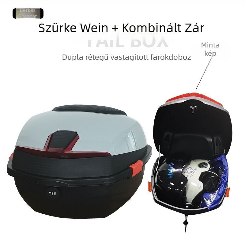 Motorkerékpár hátsó tároló (ABS, univerzális illeszkedés, általános célú)