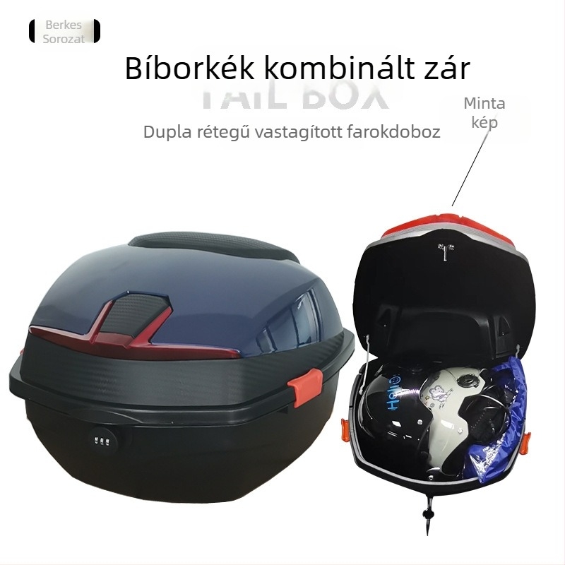 Motorkerékpár hátsó tároló (ABS, univerzális illeszkedés, általános célú)