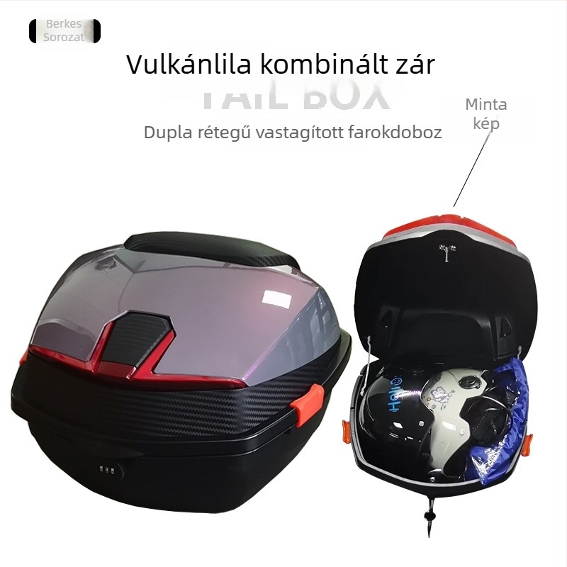 Motorkerékpár hátsó tároló (ABS, univerzális illeszkedés, általános célú)