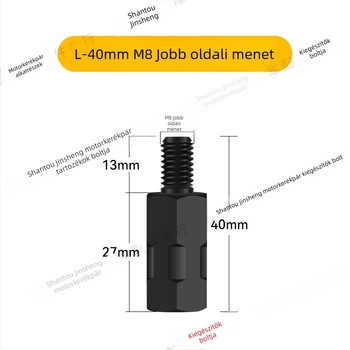 Magasító csavar tükrökhöz – adapter elektromos motorkerékpárhoz | Anyag: alumíniumötvözet; Márka: JS; Stílus: magasító csavar