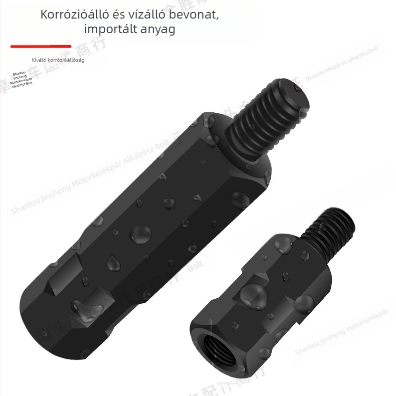 Magasító csavar tükrökhöz – adapter elektromos motorkerékpárhoz | Anyag: alumíniumötvözet; Márka: JS; Stílus: magasító csavar