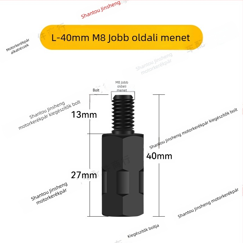 Magasító csavar tükrökhöz – adapter elektromos motorkerékpárhoz | Anyag: alumíniumötvözet; Márka: JS; Stílus: magasító csavar