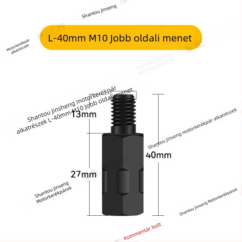 Magasító csavar tükrökhöz – adapter elektromos motorkerékpárhoz | Anyag: alumíniumötvözet; Márka: JS; Stílus: magasító csavar